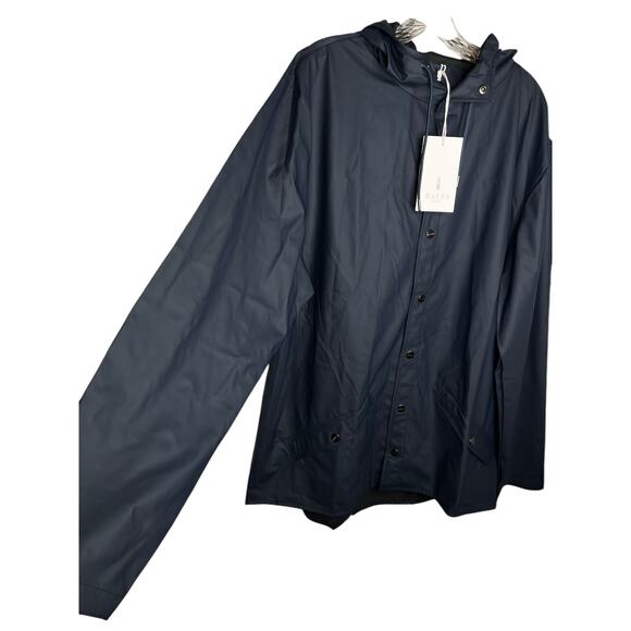 Rains Button Down Hooded Rain Jacket Unisex M/L - Picture 4 of 7